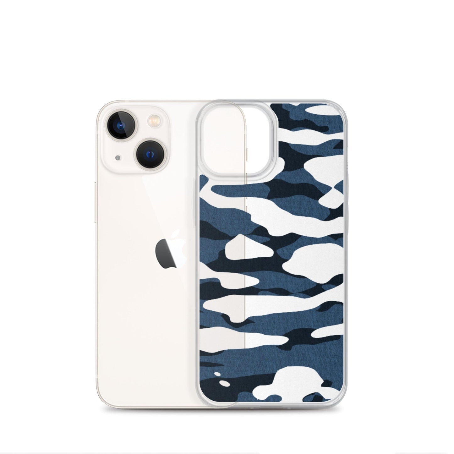 Blue Camo | Clear Phone Case 