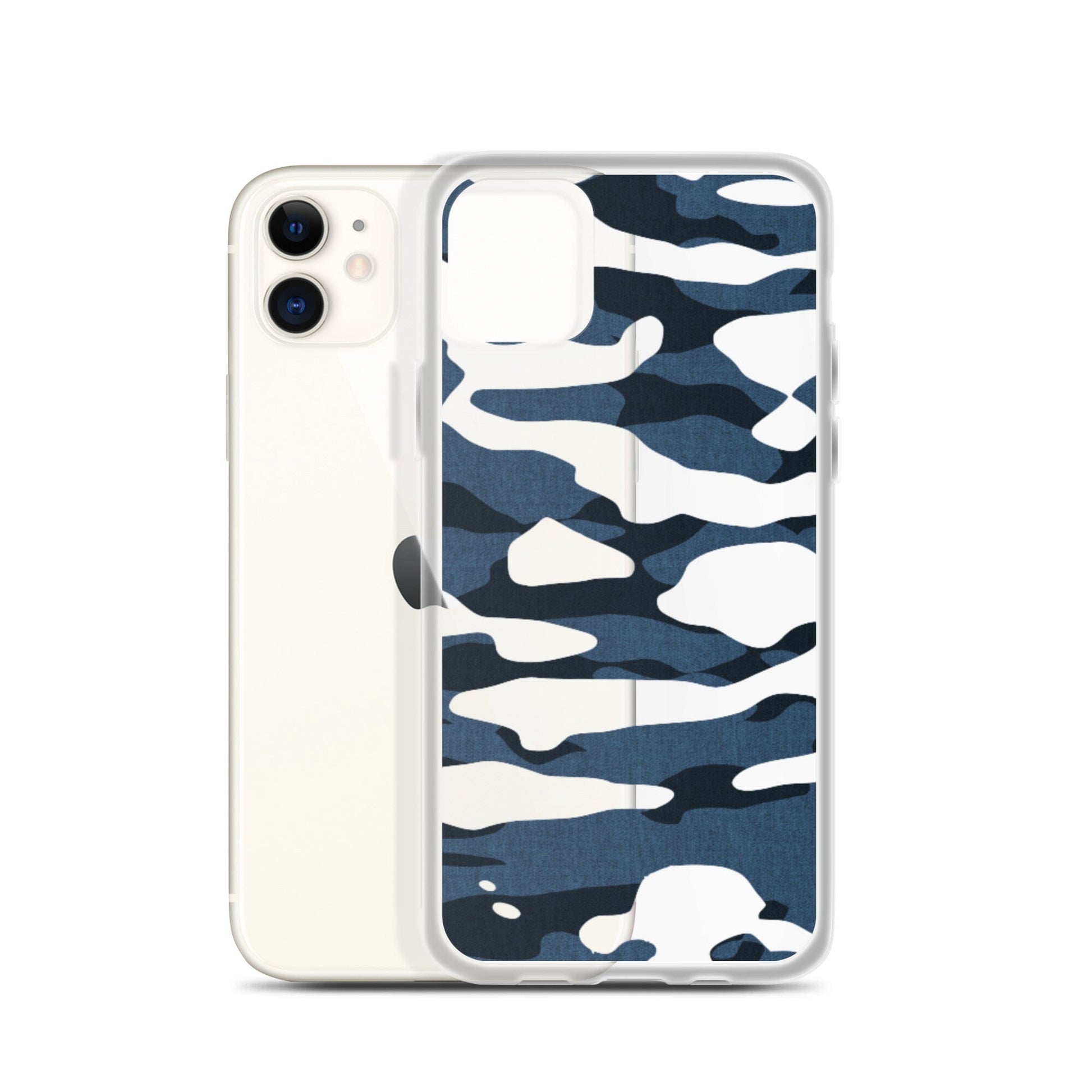 Blue Camo | Clear Phone Case 