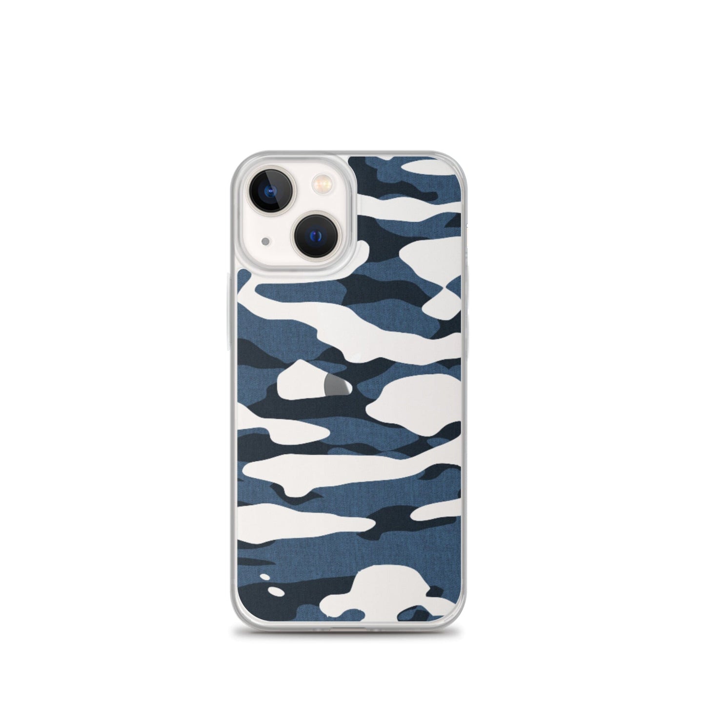 Blue Camo | Clear Phone Case 