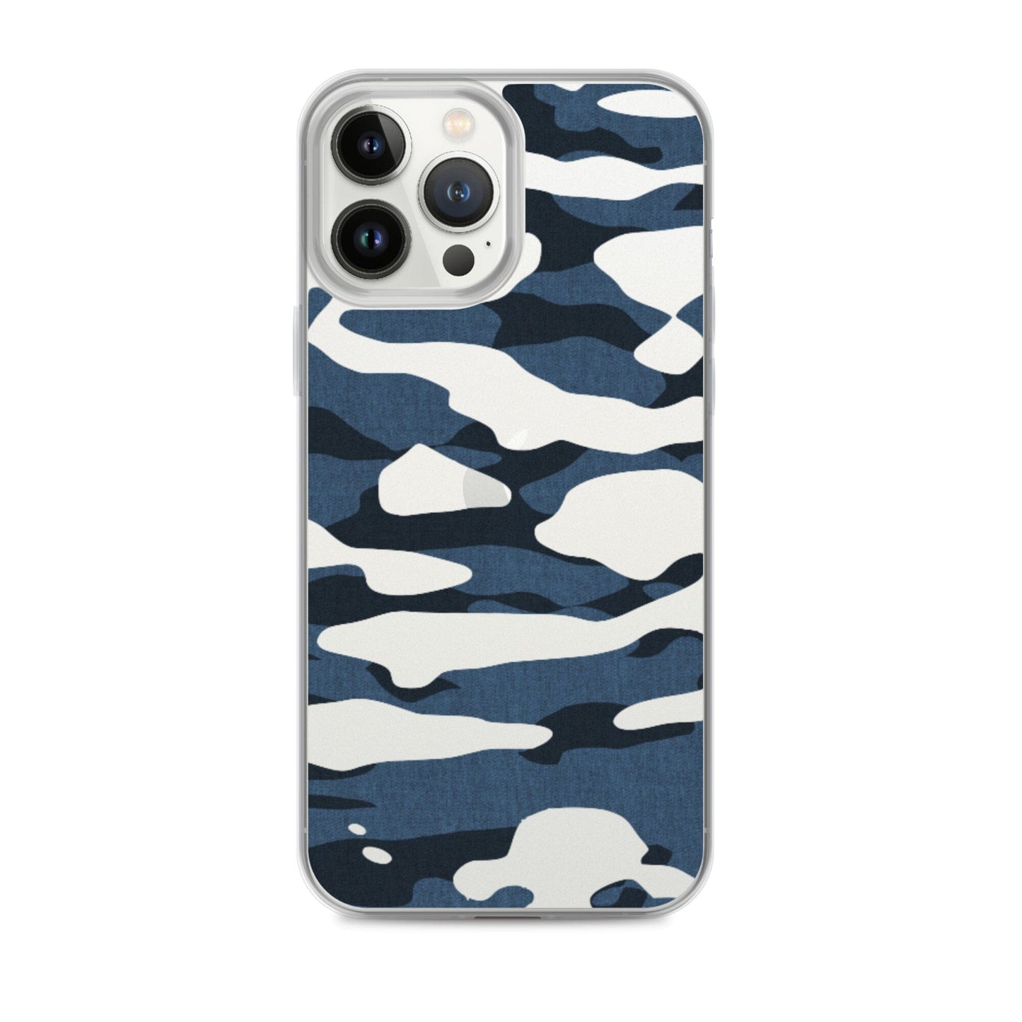 Blue Camo | Clear Phone Case 