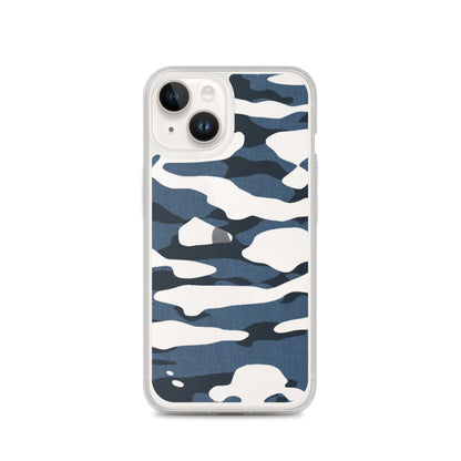 Blue Camo | Clear Phone Case 