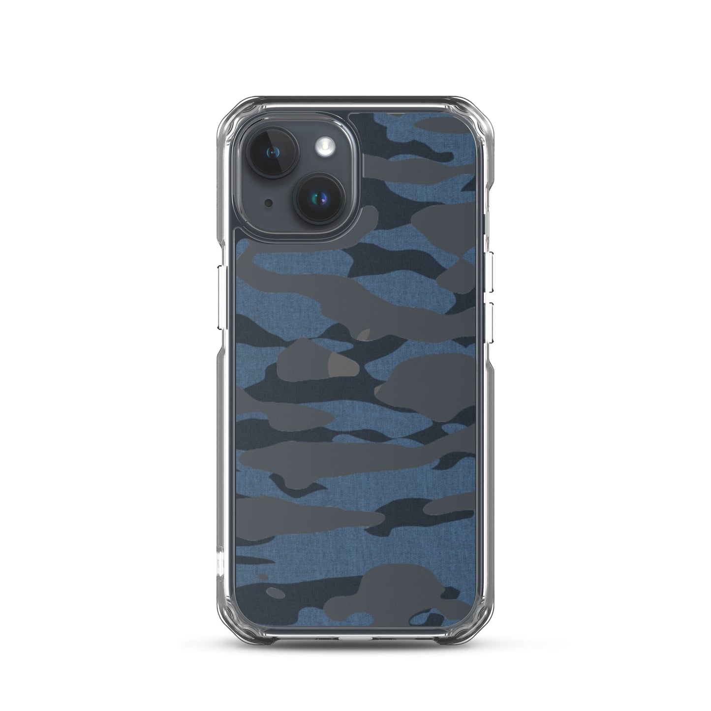 Blue Camo | Clear Phone Case 