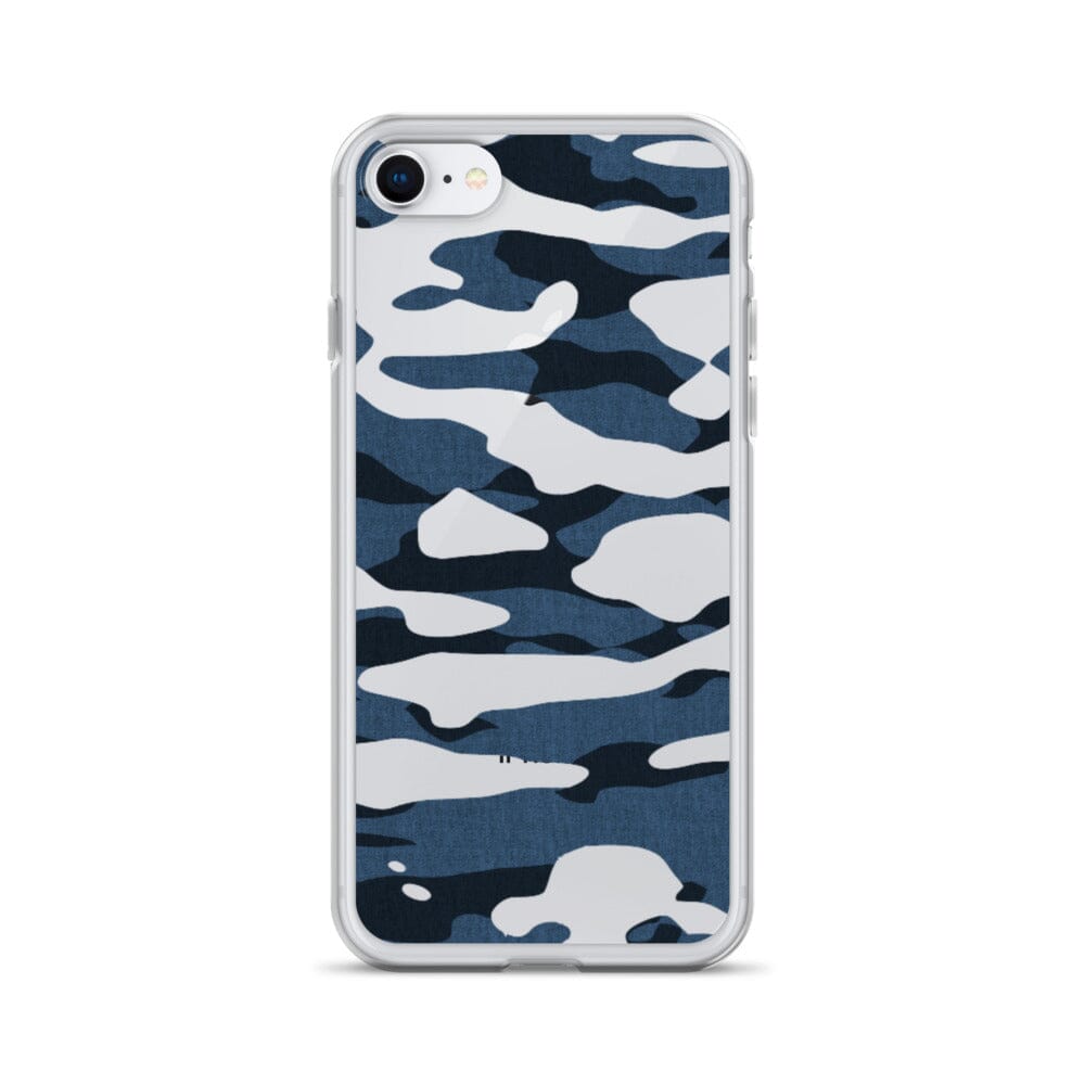 Blue Camo | Clear Phone Case 