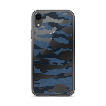 Blue Camo | Clear Phone Case 