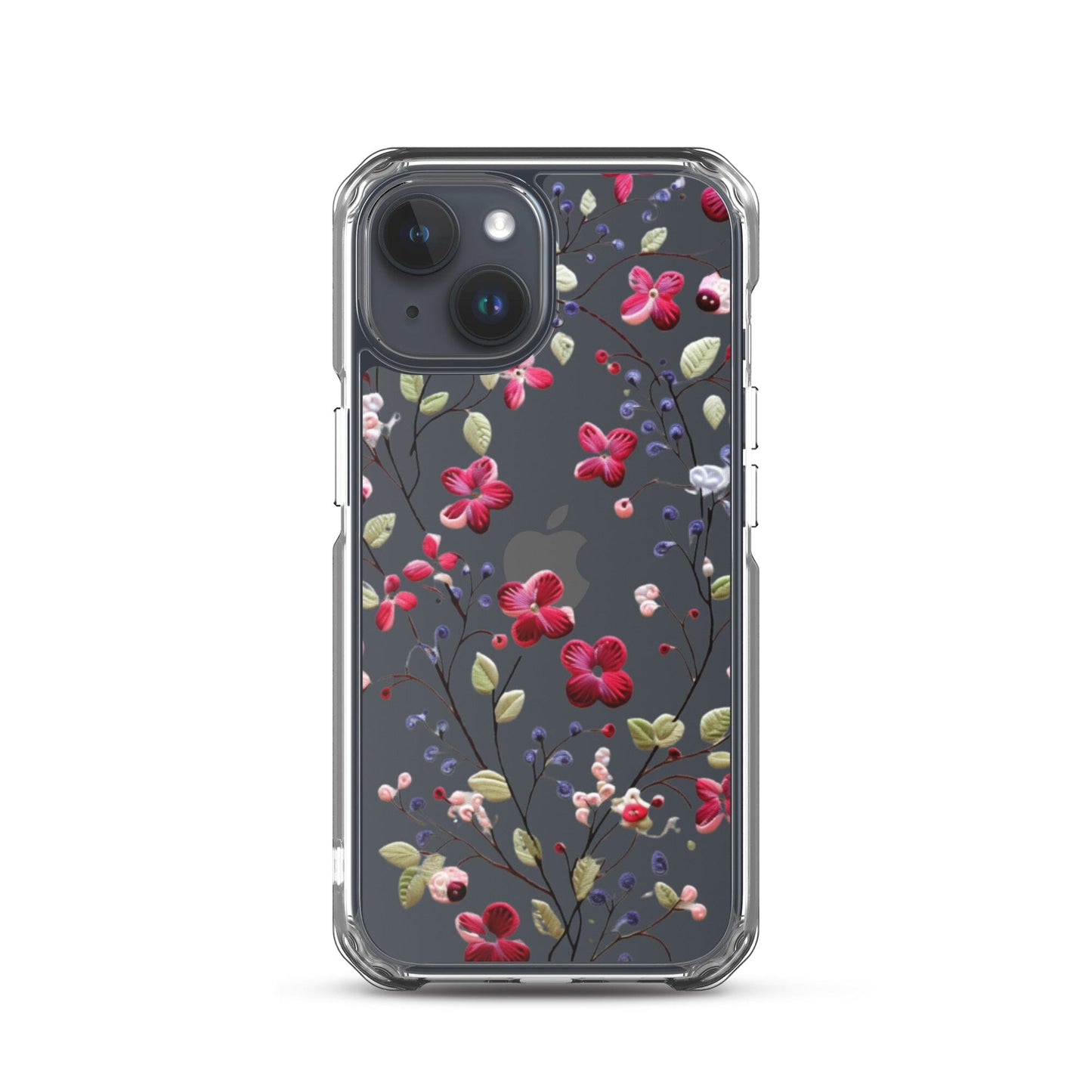 Embroidered Flowers | Clear Phone Case 