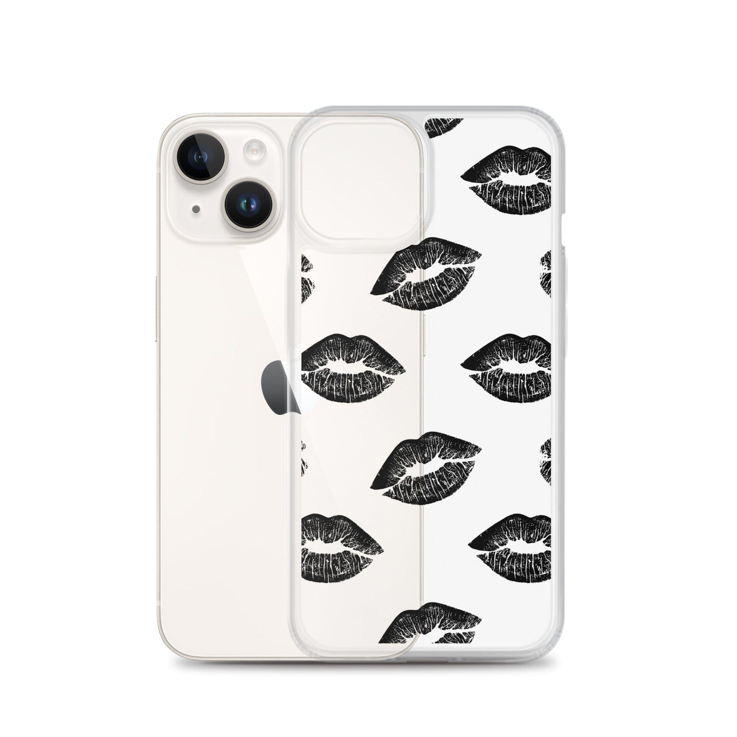 Lips in Black | Clear iPhone® Case 