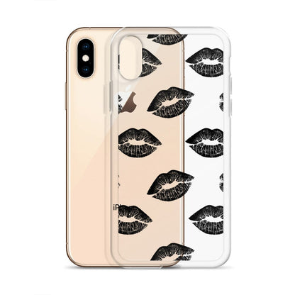 Lips in Black | Clear iPhone® Case 