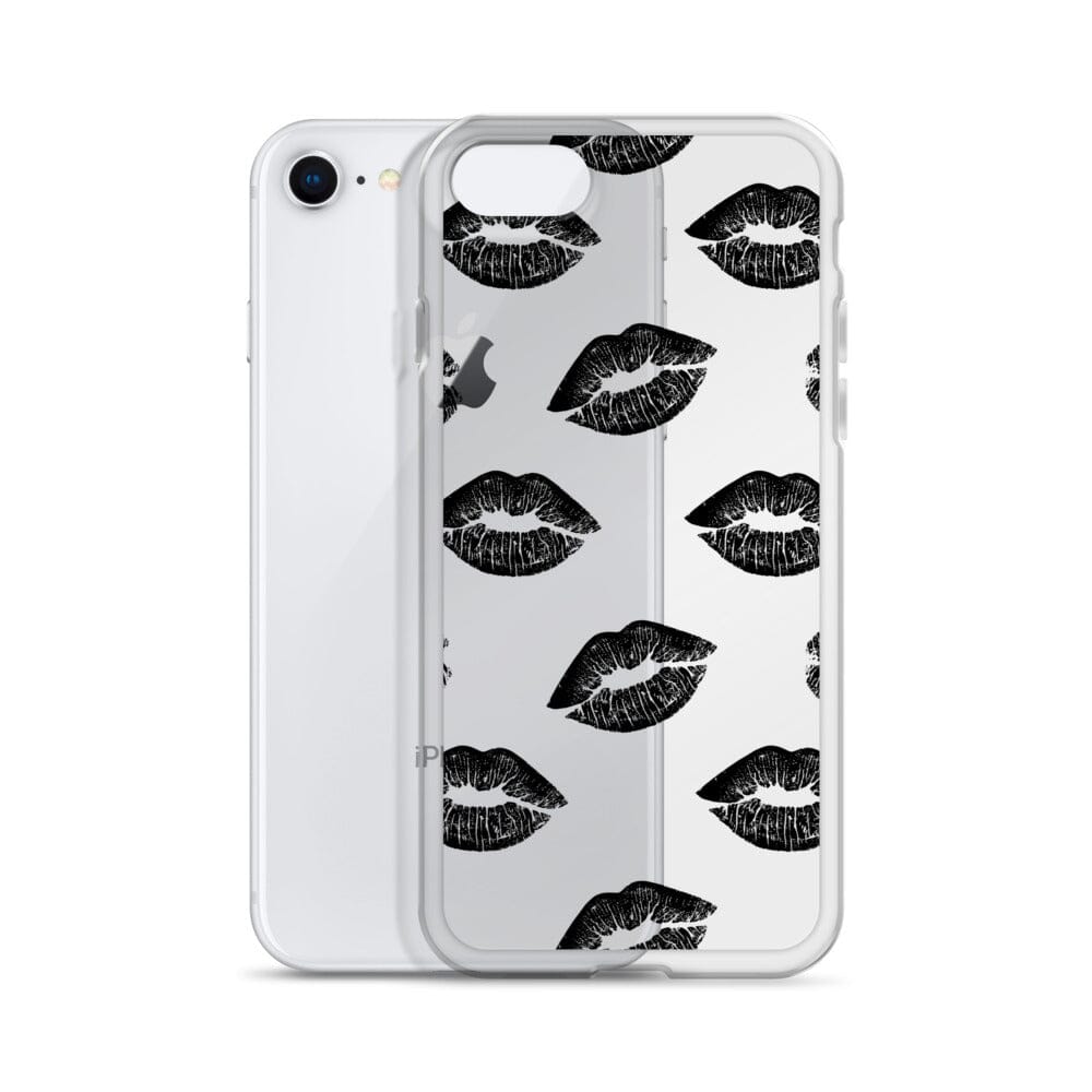 Lips in Black | Clear iPhone® Case 