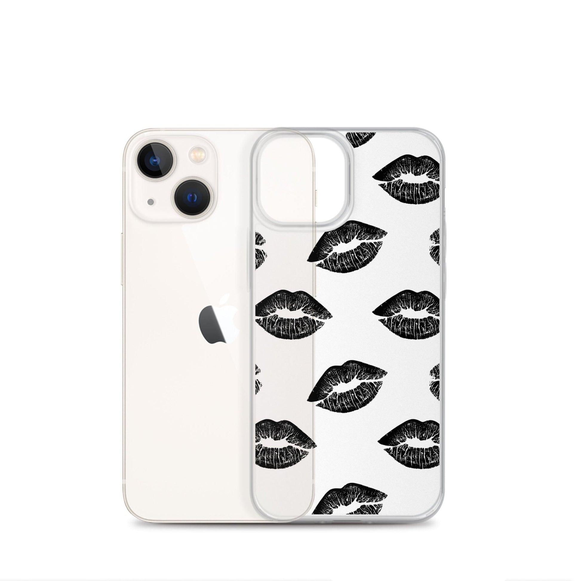 Lips in Black | Clear iPhone® Case 