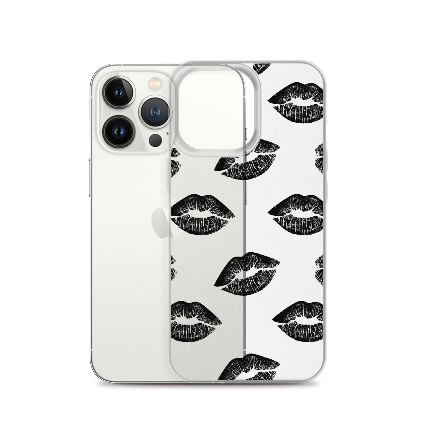 Lips in Black | Clear iPhone® Case 