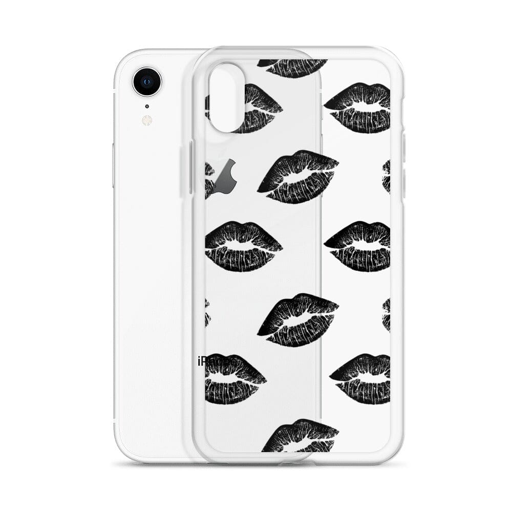 Lips in Black | Clear iPhone® Case 