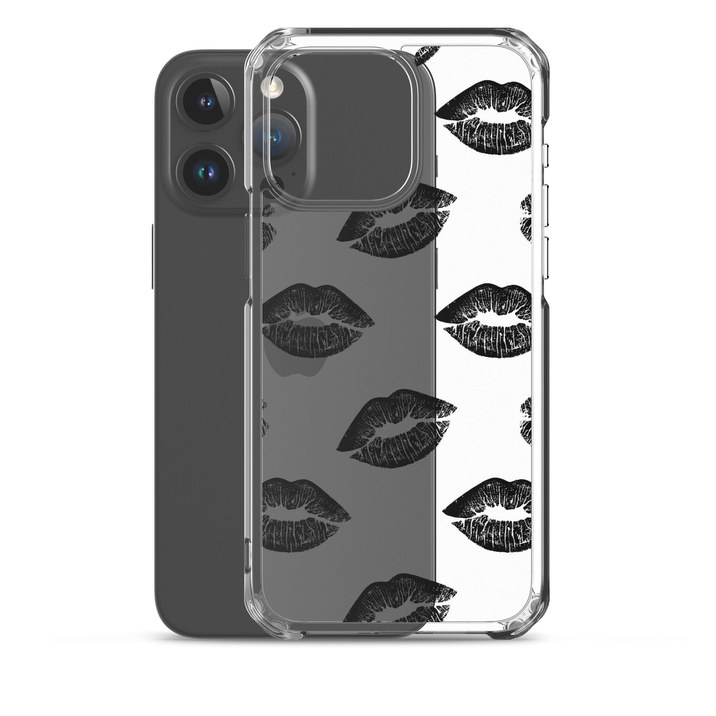 Lips in Black | Clear iPhone® Case 