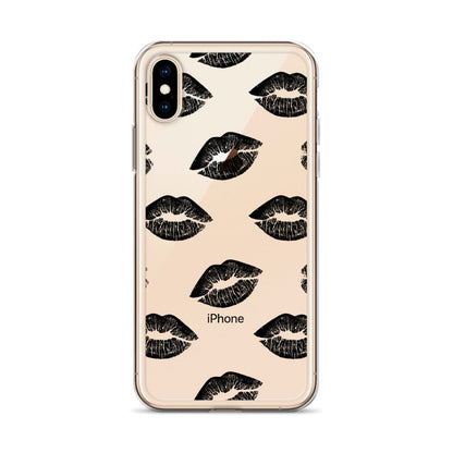 Lips in Black | Clear iPhone® Case 