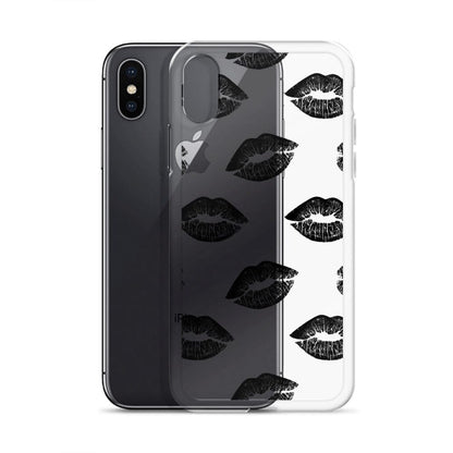 Lips in Black | Clear iPhone® Case 