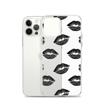 Lips in Black | Clear iPhone® Case 