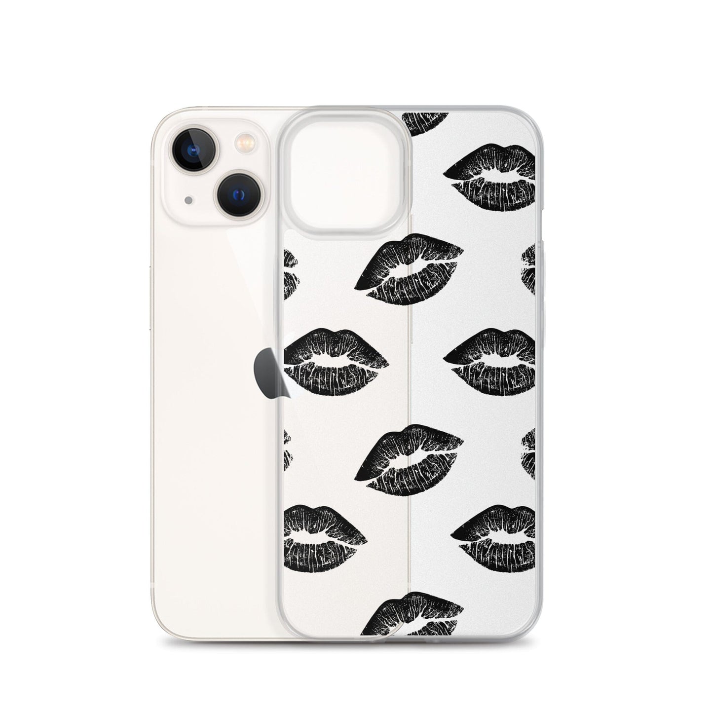 Lips in Black | Clear iPhone® Case 