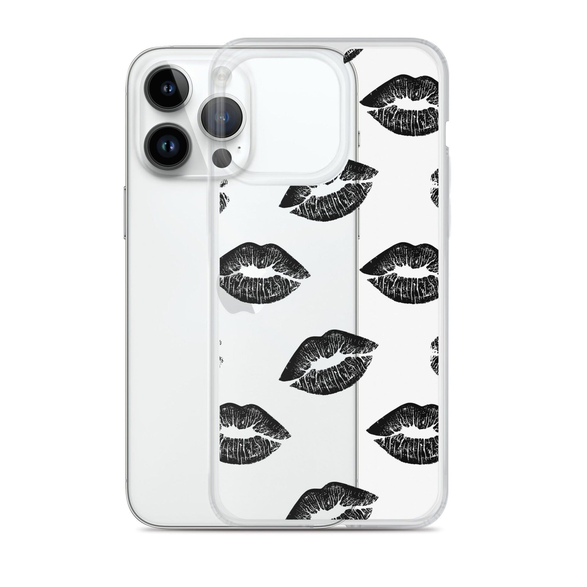 Lips in Black | Clear iPhone® Case 