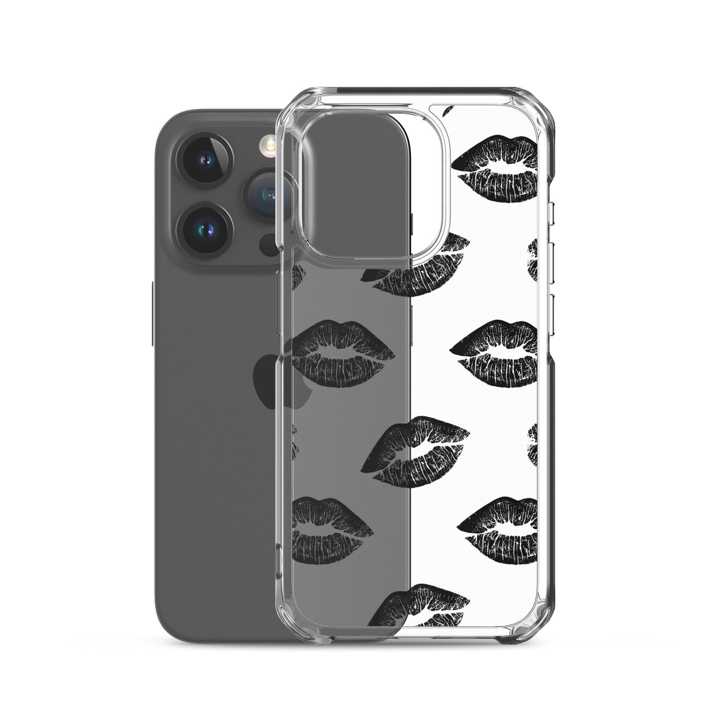 Lips in Black | Clear iPhone® Case 