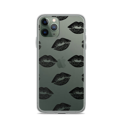 Lips in Black | Clear iPhone® Case 