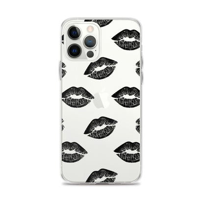 Lips in Black | Clear iPhone® Case 