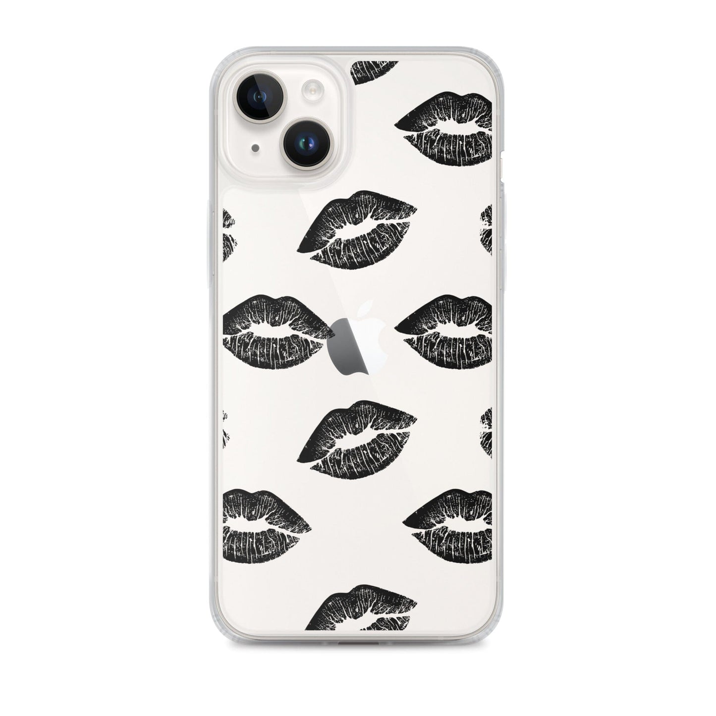 Lips in Black | Clear iPhone® Case 