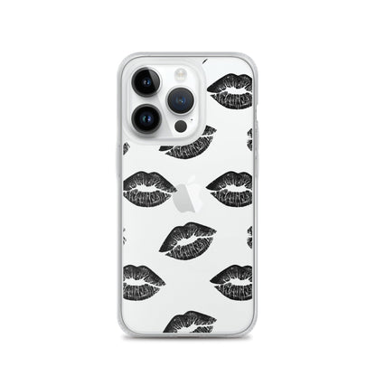 Lips in Black | Clear iPhone® Case 