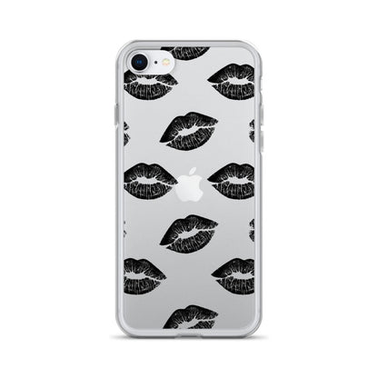 Lips in Black | Clear iPhone® Case 