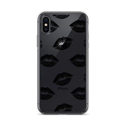 Lips in Black | Clear iPhone® Case 