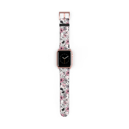 Pink and Gray Flowers | Apple Watch Band Accessories