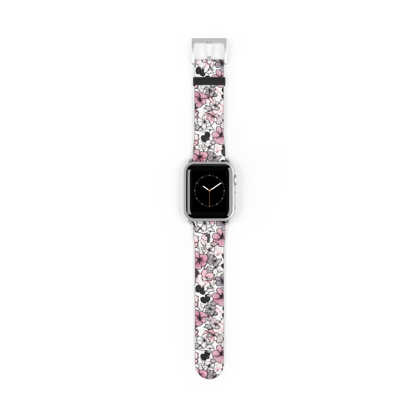 Pink and Gray Flowers | Apple Watch Band Accessories