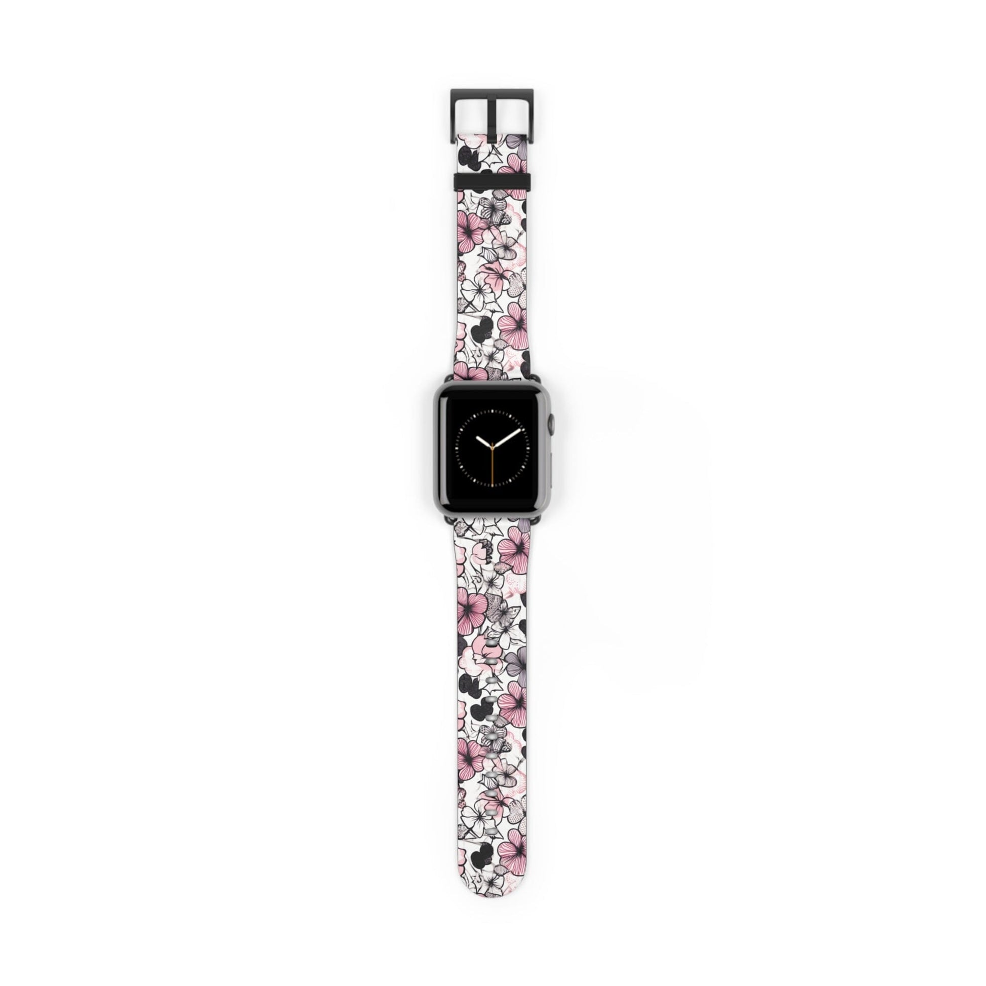 Pink and Gray Flowers | Apple Watch Band Accessories