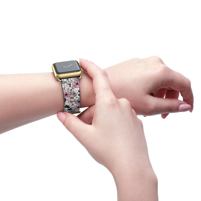 Pink and Gray Flowers | Apple Watch Band Accessories